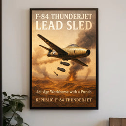 F-84 Thunderjet Lead Sled Poster PosterGoat