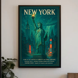New York Iconic Landmarks Poster