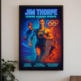 Jim Thorpe Iconic Sports Legend Poster