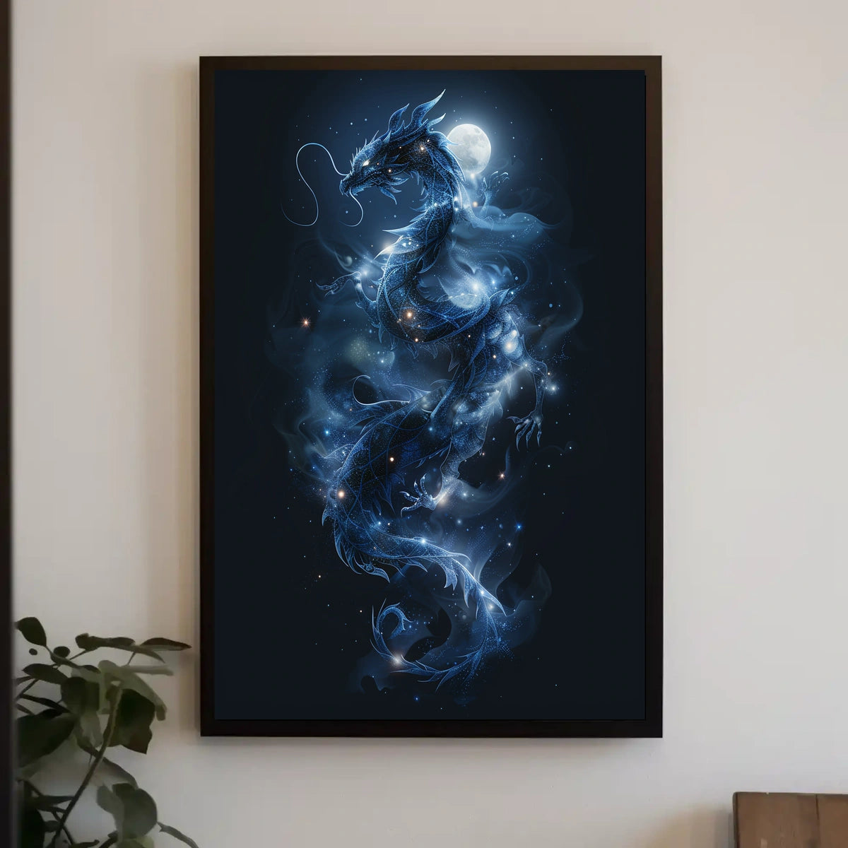 Mystical Celestial Dragon Fantasy Art Poster