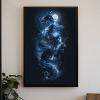 Mystical Celestial Dragon Fantasy Art Poster