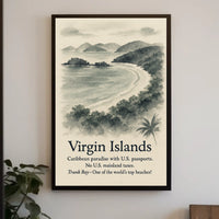Virgin Islands Caribbean Paradise Poster