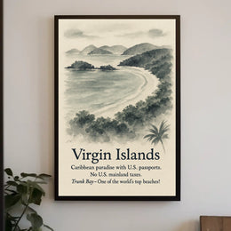 Virgin Islands Caribbean Paradise Poster