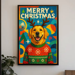Merry Christmas Canine Poster