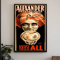 Crystal Seer Fortune Teller Vintage Art Poster