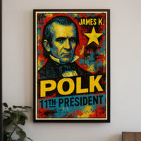 James K. Polk 11th President of the United States Graffiti Pop Art Poster