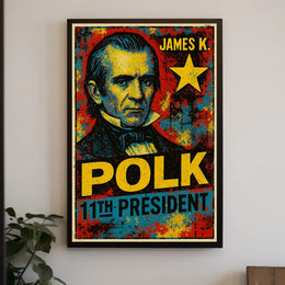 James K. Polk 11th President of the United States Graffiti Pop Art Poster