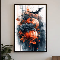 Halloween Night Horror Scene: Abstract, Artistic, or Pop Culture Poster