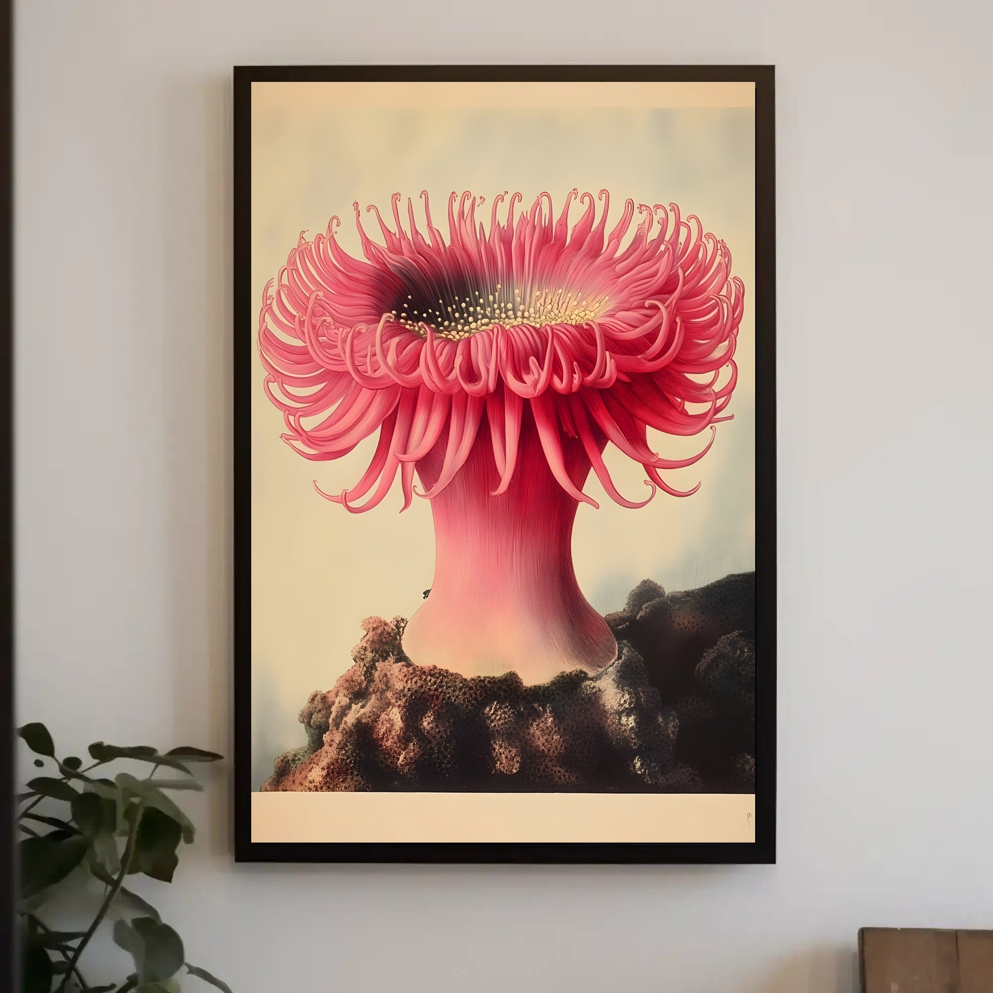 Sea Anemone Poster Vibrant Illustration Wall Art
