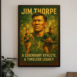 Jim Thorpe Iconic Sports Legend Poster