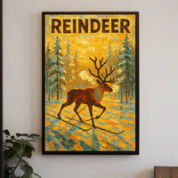 Reindeer In Winter Wonderland Poster