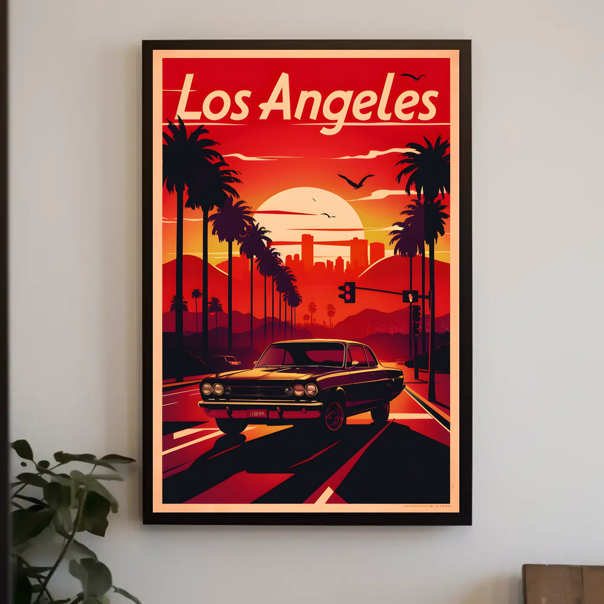 Sunset Drive in Los Angeles Poster