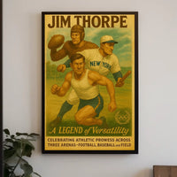 Athlete Versatility Football Baseball Track Poster