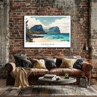 Lord Howe Island Tranquil Scenery Travel Poster
