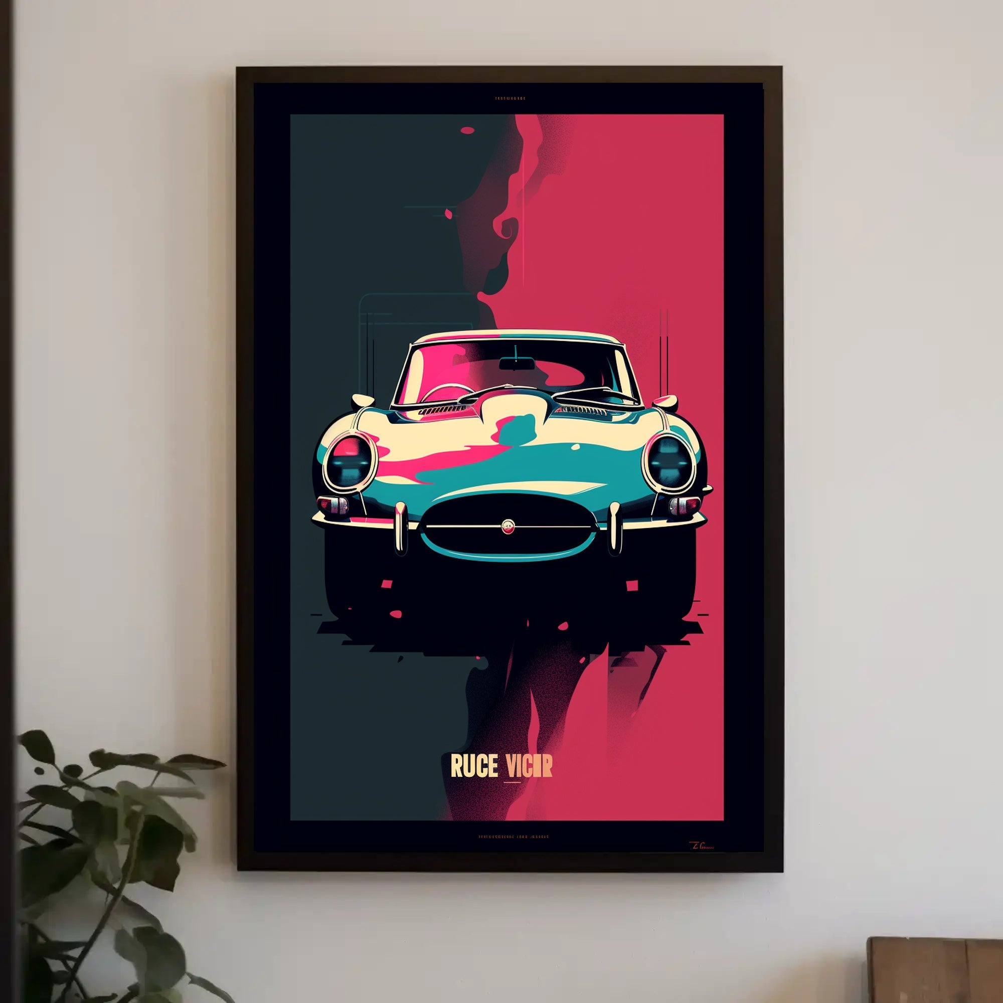 Retro Car Art Poster