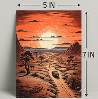 Desert Journey At Sunset Poster