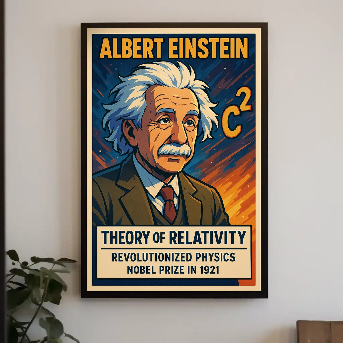 Einstein Relativity Cosmos Science Poster