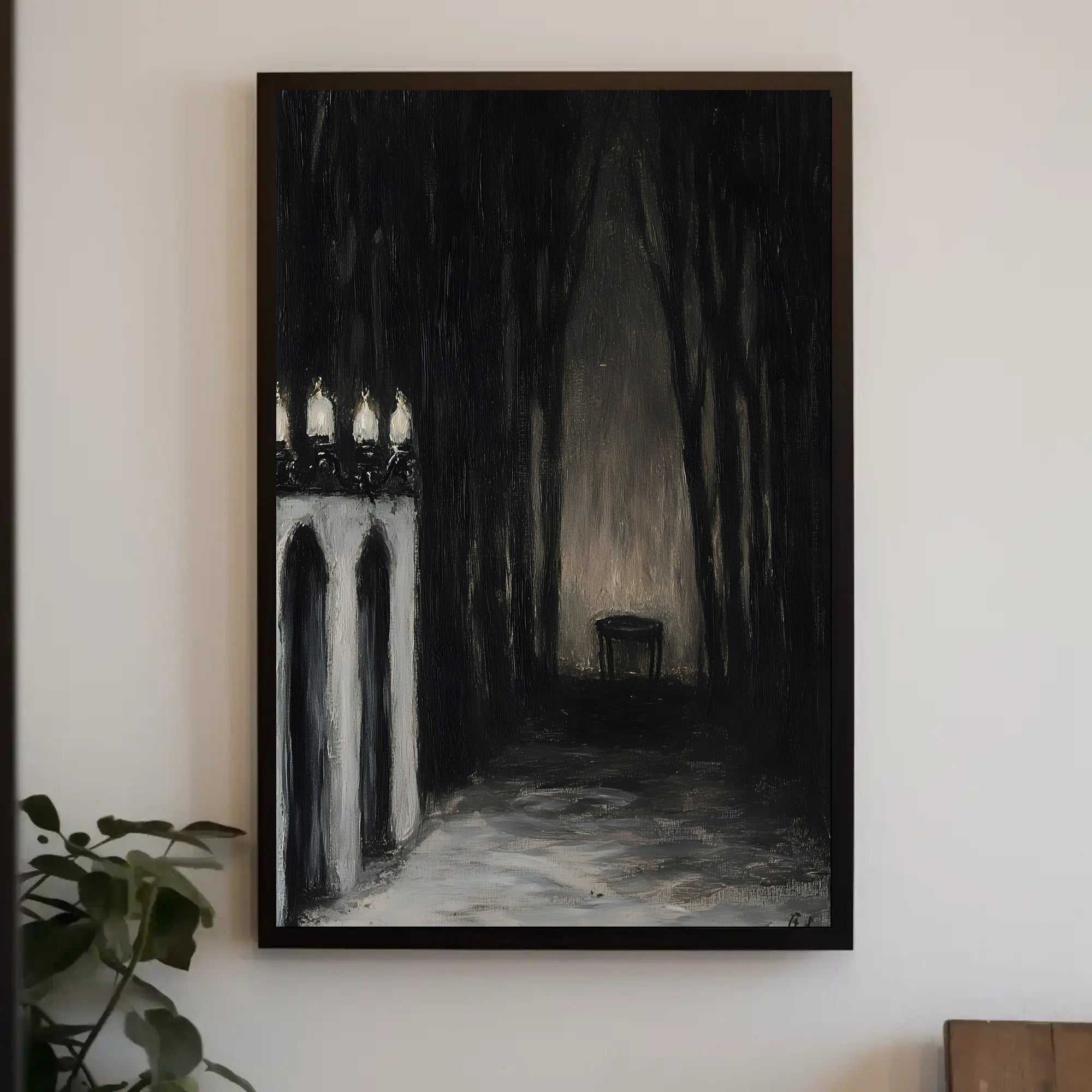 Mysterious Gothic Chiaroscuro Art Print - Abstract or Artistic Poster PosterGoat