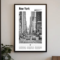 New York City Poster Modern Monochrome Cityscape Wall Art