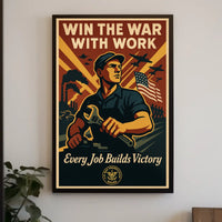 Win The War With Work Poster