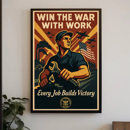 Win The War With Work Poster