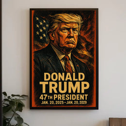 Trump Guardian American Spirit Patriotic Pop Art Portrait Bold Leadership Poster