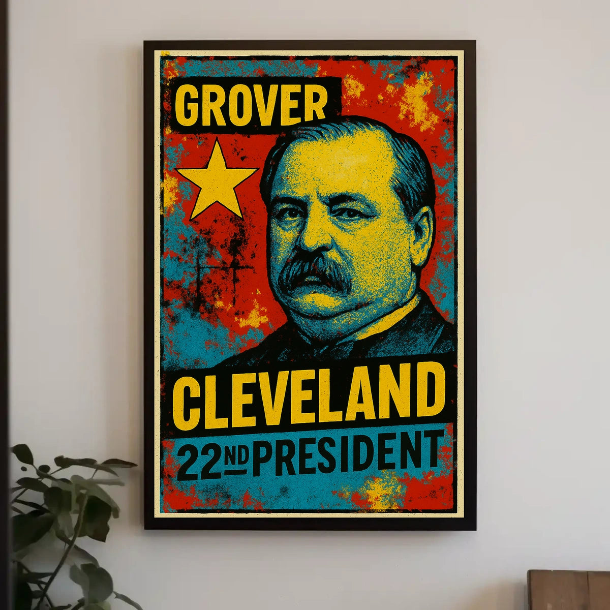 Grover Cleveland 22nd President of the United States Graffiti Pop Art Poster