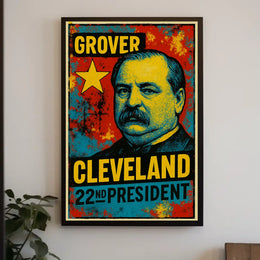 Grover Cleveland 22nd President of the United States Graffiti Pop Art Poster