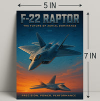 F-22 Raptor The Future of Aerial Dominance Poster PosterGoat