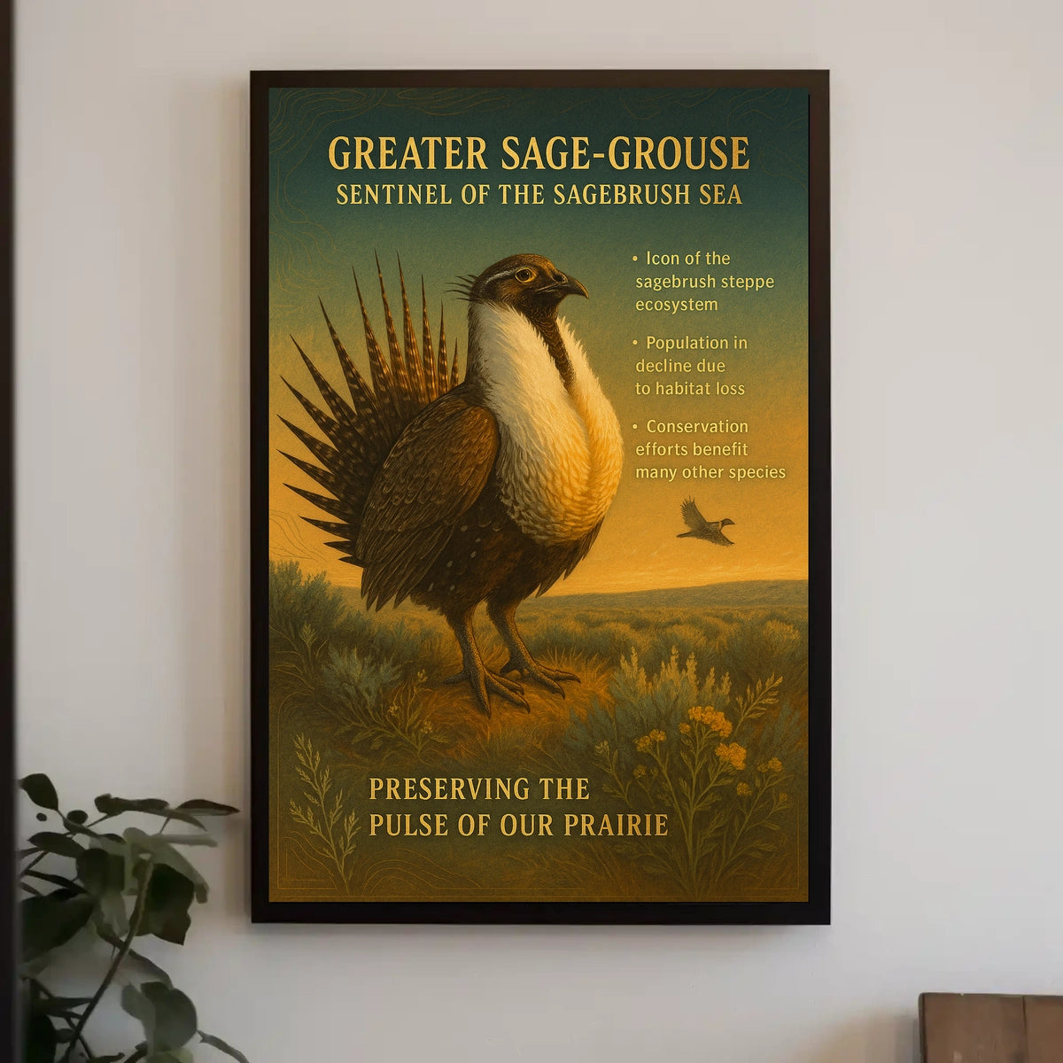 Greater Sage-Grouse Sentinel of the Sagebrush Sea Poster