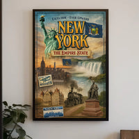 New York City Nostalgic Charm Poster Vintage Wall Art