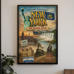 New York City Nostalgic Charm Poster Vintage Wall Art