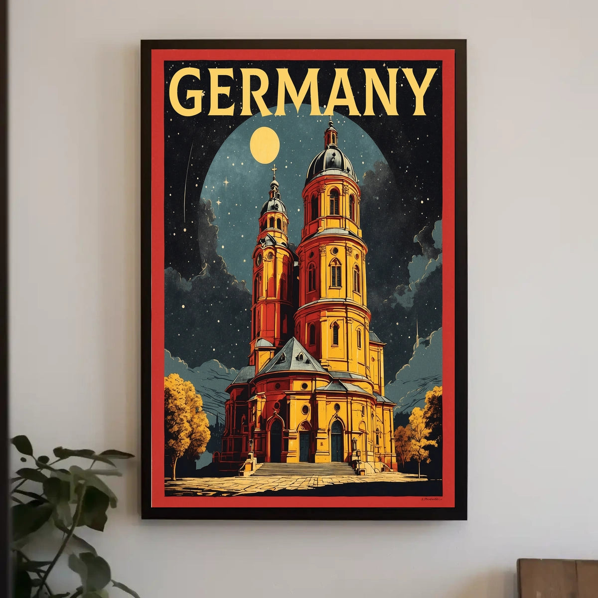 Germany Under the Moonlight Poster