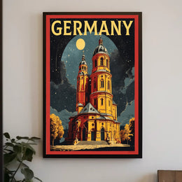 Germany Under the Moonlight Poster