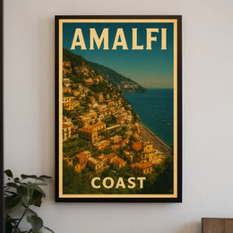 Amalfi Coast Poster Wall Art Travel Print 18x24 Decor