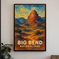 Big Bend National Park Poster Wall Art Desert Night Sky