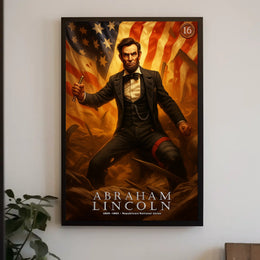Abraham Lincoln Leadership Art Poster