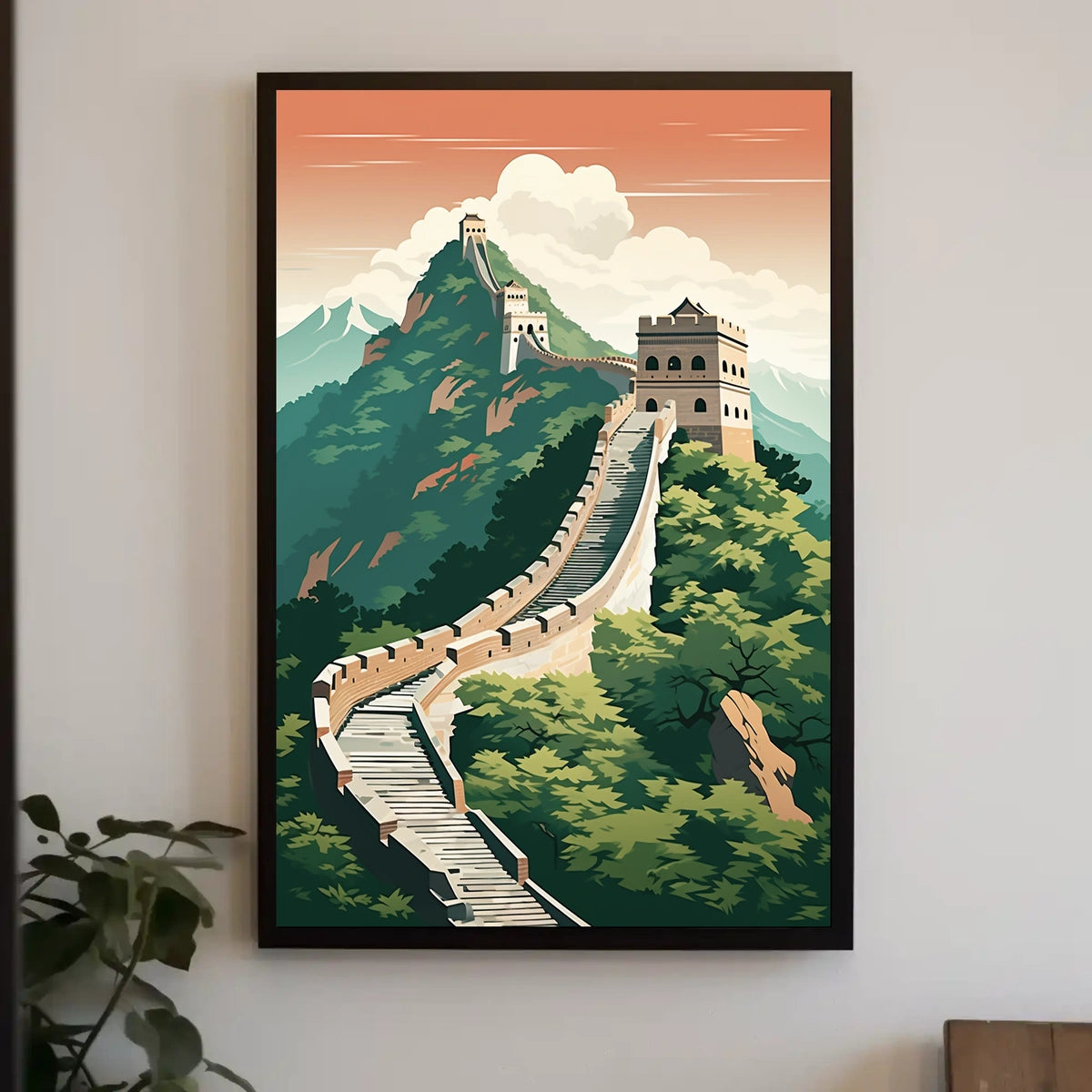 Great Wall of China Travel Adventure Poster