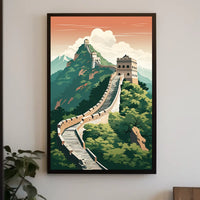 Great Wall of China Travel Adventure Poster