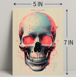 Technological Skull Poster