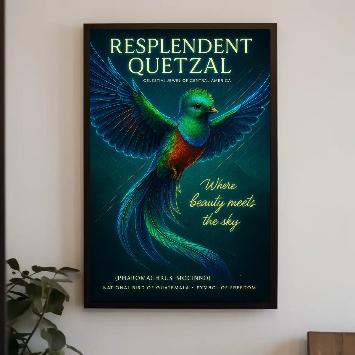 Resplendent Quetzal Celestial Jewel of Central America Poster