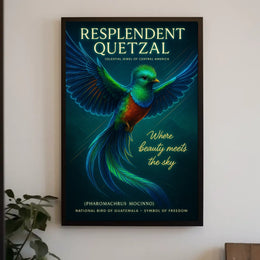 Resplendent Quetzal Celestial Jewel of Central America Poster