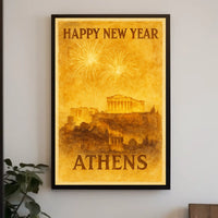 New Year Celebration in Athens Poster