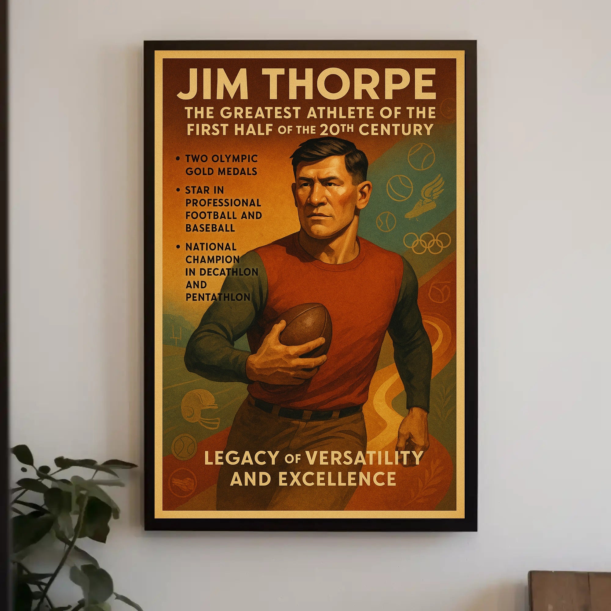Jim Thorpe: The Greatest Athlete Poster