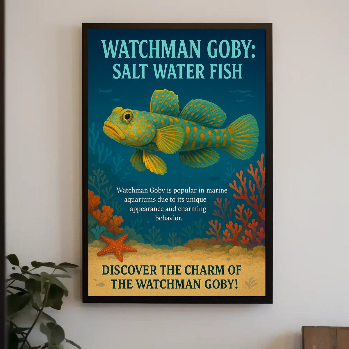 Watchman Goby Salt Water Fish Poster