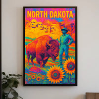 North Dakota A Vibrant Tribute Poster