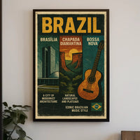 Brazil Modernist Architecture Wall Art with Natural Beauty PosterGoat