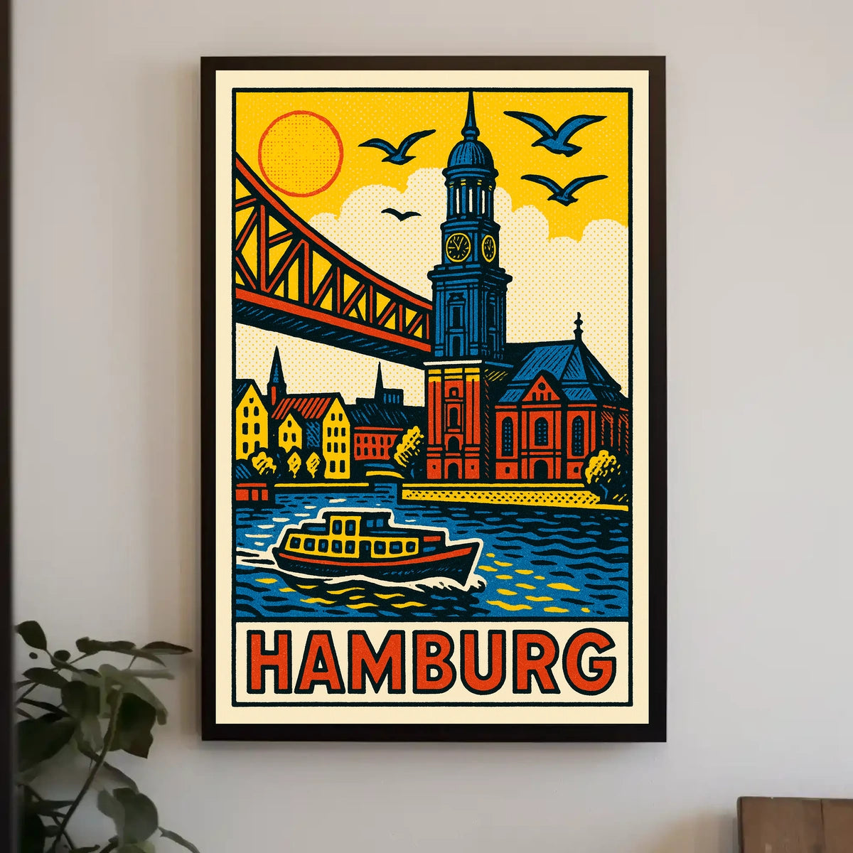 Hamburg A Vibrant Cityscape Poster