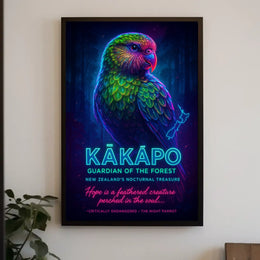 Kākāpō Guardian of the Forest Poster
