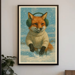 Cozy Winter Fox Poster